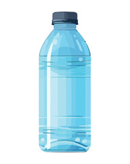 Wall Mural - Fresh purified water in transparent plastic bottle