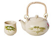 Chinese ceramic teapot with a cup with a pattern