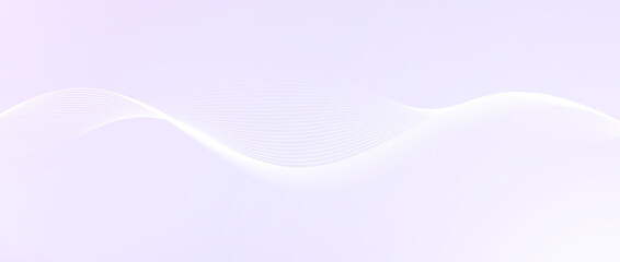 Wall Mural - flowing undulate lines design. abstract smooth curved stripes template. white fluid wave on light pu