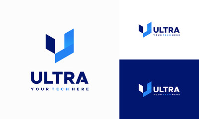 Wall Mural - modern u letter geometric logo designs concept vector, usable for business and branding logos. flat 