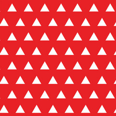 abstract white triangle pattern with red background.