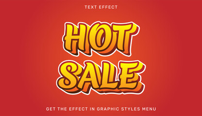 Wall Mural - Hot sale editable text effect in 3d style. Suitable for brand or business logo