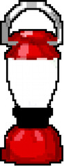 Poster - kerosine lantern camp lamp game pixel art retro vector. bit kerosine lantern camp lamp. old vintage illustration