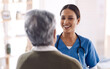 © Tinashe Njaku/peopleimages.com - Healthcare, happy and a nurse talking to an old woman about treatment in a nursing home facility. Medical, smile and a female medicine professional chatting to a senior resident during a visit
