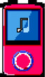 music mp3 player game pixel art retro vector. bit music mp3 player. old vintage illustration