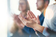 © Koegelenberg/peopleimages.com - Applause, success and seminar with hands of business people for support, teamwork and celebration. Wow, winner and target with closeup of audience clapping for goal, motivation and agreement