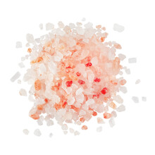 Pink Salt, Himalayan, Isolated On White Background, Full Depth Of Field