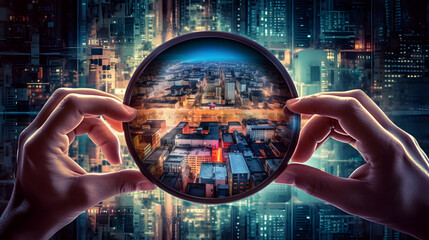 person holding a globe