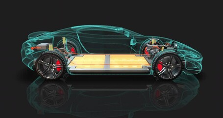 Driving Towards Sustainability. Electric Cars and Our Environment. 4K 3D Concept Animation.