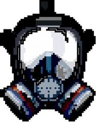 Poster - work respirator mask game pixel art retro vector. bit work respirator mask. old vintage illustration