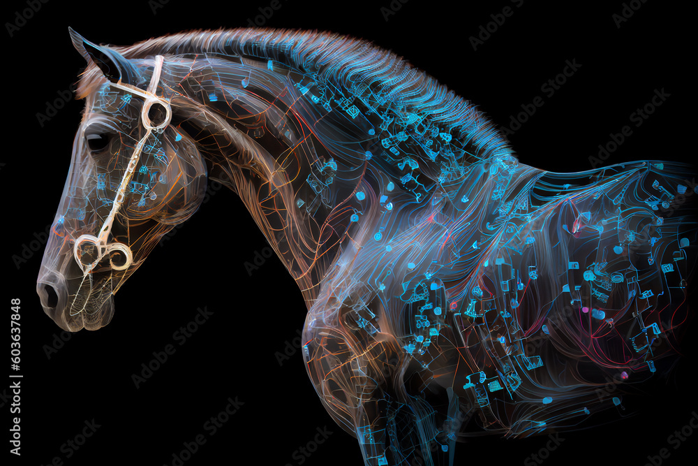 Neural network of a horse with big data and artificial intelligence ...