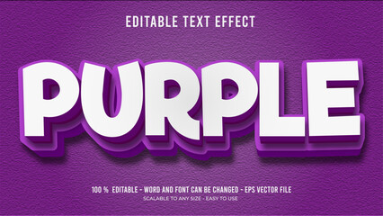 purple editable texteffect