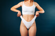 © jaimelafrickmartial  - a girl in the studio pulling her white panties.