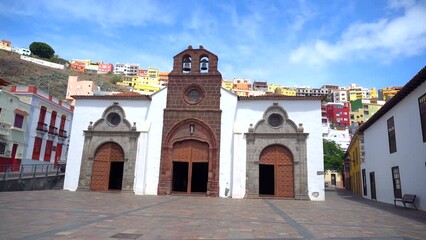 Wall Mural - Iglesia De La Asuncion in the city of San Sebastian de la Gomera, Canary Islands, video 4k