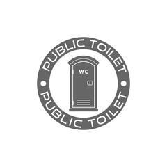 Poster - Public toilet. Bathroom symbol. WC symbol icon isolated on transparent background