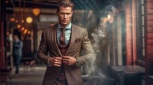 Business Men Fashion. Generative AI