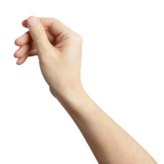 Hand holding something cut out