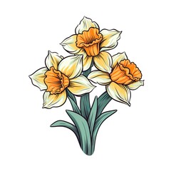 Wall Mural - Amazing and attractive image of daffodil AI-Generated