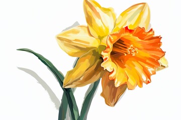 Wall Mural - Amazing and attractive image of daffodil AI-Generated
