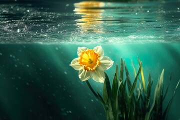 Wall Mural - Amazing and attractive image of daffodil AI-Generated