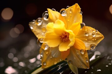 Wall Mural - Amazing and attractive image of daffodil AI-Generated