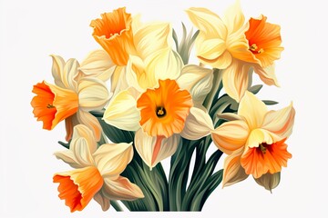 Wall Mural - Amazing and attractive image of daffodil AI-Generated