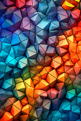 Poster - A digital illustration featuring a tessellation of geometric patterns, creating a visually mesmerizing and intricate design.  Generative AI technology.