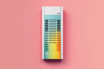 Leinwandbilder - A minimalist graphic design poster showcasing a simplified representation of a database server, emphasizing its essential elements and clean aesthetics.  Generative AI technology.