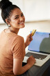 © Camerene P/peopleimages.com - Woman with smile, laptop and credit card with ecommerce, online shopping and payment on store website. Young female person at home, portrait and happy with internet banking, finance and fintech