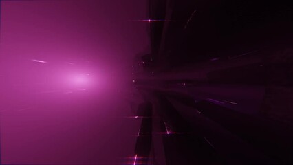 Wall Mural - 3d render, abstract metallic texture virtual reality tunnel. futuristic tech scifi motion graphic. u
