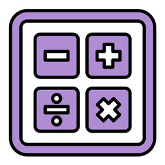 Math Symbols Line Color Icon