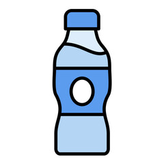 Poster - Water Bottle Line Color Icon