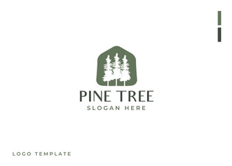 Wall Mural - Pine Tree Logo Template. Symbol for Business branding Identity