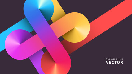 Wall Mural - Vector Abstract Background. Colorful Illustration with Angular Gradients.