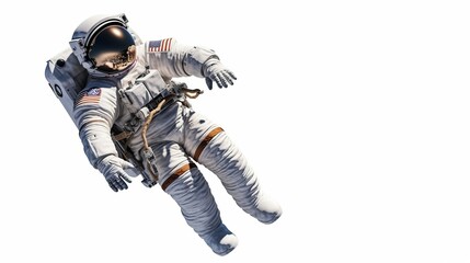 Wall Mural - An astronaut during a spaceflight in outer space. Generative AI