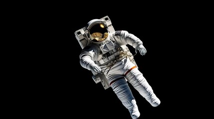 Wall Mural - An astronaut during a spaceflight in outer space. Generative AI