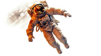 an astronaut during a spaceflight in outer space. generative ai
