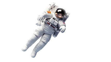 Wall Mural - An astronaut during a spaceflight in outer space. Generative AI