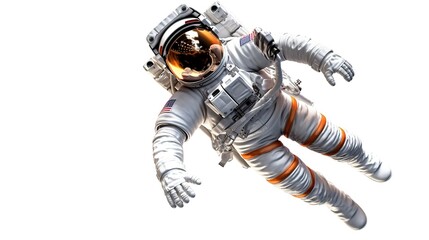 Wall Mural - An astronaut during a spaceflight in outer space. Generative AI