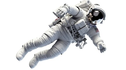 Wall Mural - An astronaut during a spaceflight in outer space. Generative AI