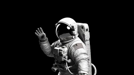 Wall Mural - An astronaut during a spaceflight in outer space. Generative AI
