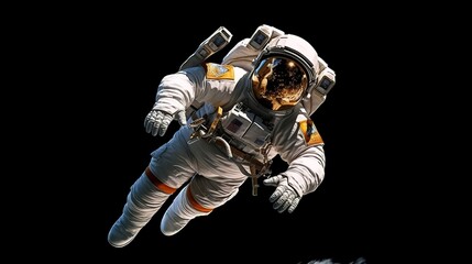 Wall Mural - An astronaut during a spaceflight in outer space. Generative AI