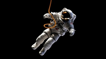 Wall Mural - An astronaut during a spaceflight in outer space. Generative AI
