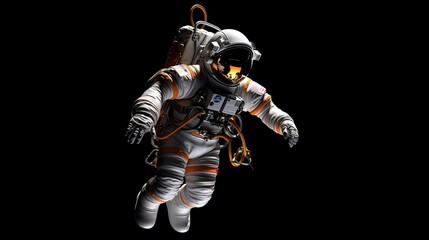 Wall Mural - An astronaut during a spaceflight in outer space. Generative AI