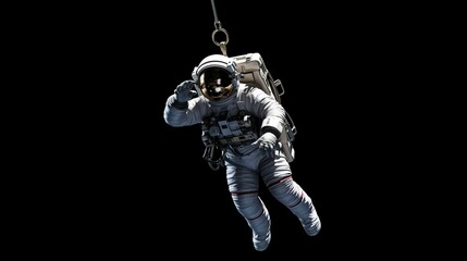 Wall Mural - An astronaut during a spaceflight in outer space. Generative AI
