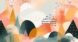 © VICHIZH - print texture minimal art scandinavian poster background contemporary modern abstract shape. Generative AI.