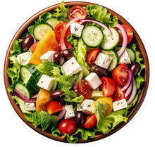Green Salad. Illustration AI Generative