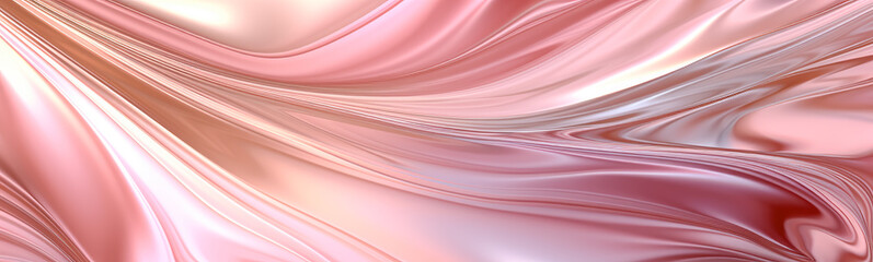 pink metal foil abstract background banner, digital metallic gradient blends. Generative Ai Illustration.
