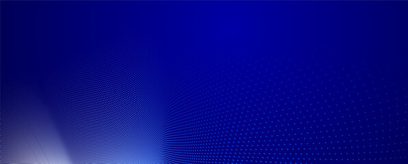 Dotted vector abstract background, dark blue dots in perspective flow, multimedia information theme, big data technology image, cool backdrop.