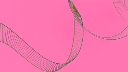 Wall Mural - rotating 3d spiral with stripes. design. ribbon 3d spiral with stripes on colored background. ribbon